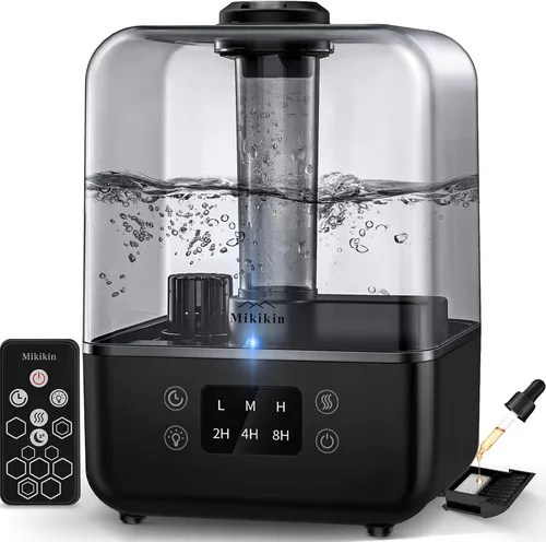 Mikikin Humidifier für Schlafzimmer, Cool Mist Humidifier für große Räume, Häuser, Baby-Zimmer