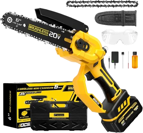 Cordless Mini chainsaw compatible with Dewalt Battery 20V MAX